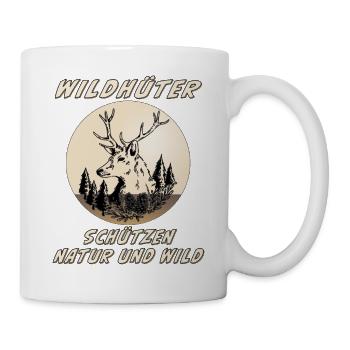 Wildhüter schützen Natur und Wild - Tasse - Weiß - Rechts
