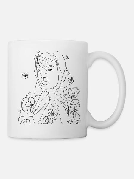 Blumenmädchen - Tasse - Weiß