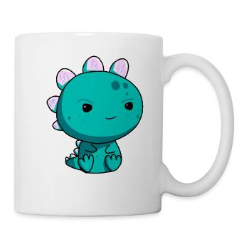 Dragon Dinosaur Kids Baby Fable Myth Dino - Mug - white - Right