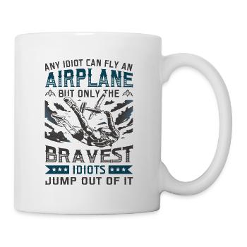 Sprung aus einem Flugzeug Skydiving - Tasse - Weiß - Rechts