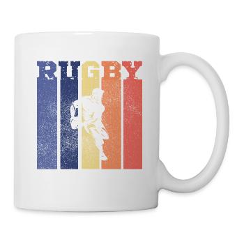 Rugby Bande vintage Cadeau Supporter de Rugby - Mug blanc - blanc - Droite