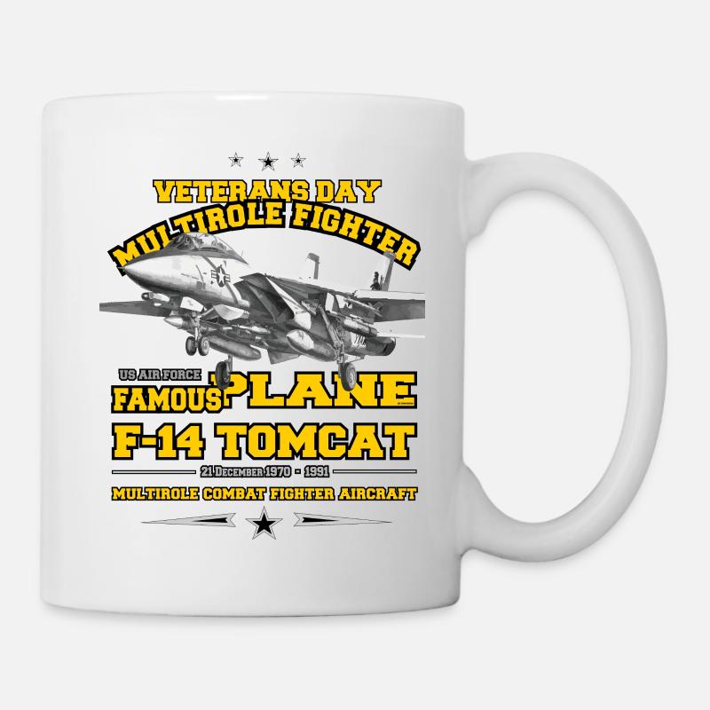 F14 Tomcat Veteranen Tag US Air Force - Tasse - Weiß