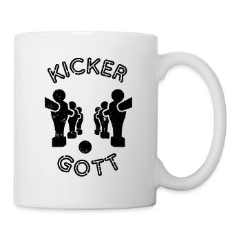 Kicker gott Tischfußball Tischkicker Fußball Spiel - Tasse - Weiß - Rechts