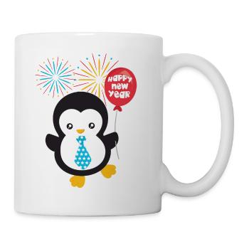 New Year's Eve Penguin - New Year's Eve Penguin - Mug - white - Right