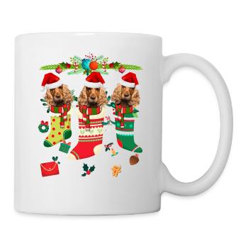 Ugly Christmas Sweater Cocker Spaniel Hund Edition - Tasse - Weiß - Rechts