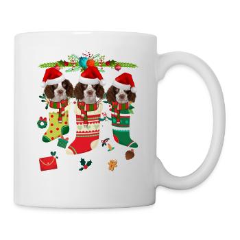 Ugly Christmas Sweater English Springer Spaniel - Tasse - Weiß - Rechts