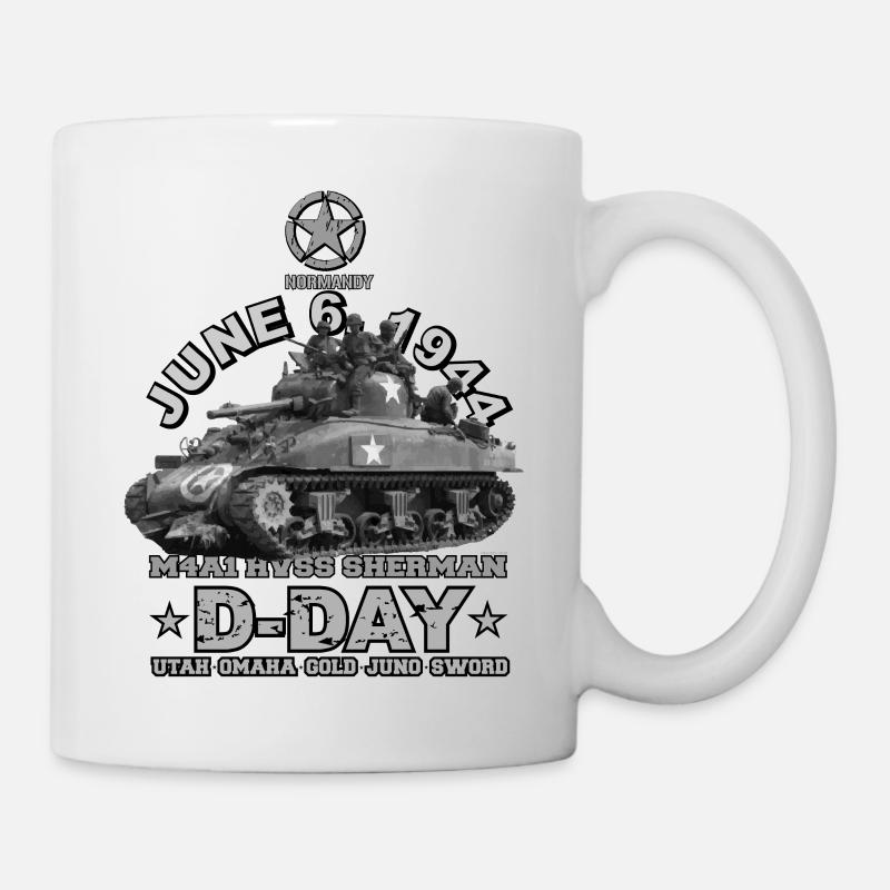 D-DAY HVSS SHERMAN US-ARMEE - Tasse - Weiß