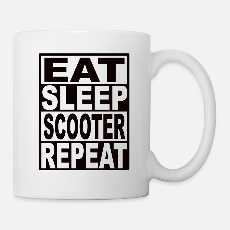 Eat Sleep Scooter Repeat - Tasse - Weiß