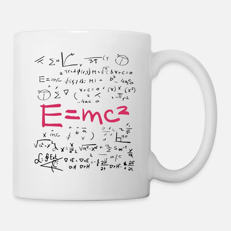 Physics and Math Formulas EMC2 - Mug - white