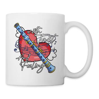 flute flute jazz recorder flute player music - Mug - white - Right