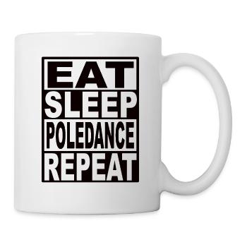 Manger la répétition de la polédance du sommeil - Mug blanc - blanc - Droite