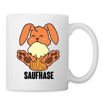 Biertrinker Saufen Bier Saufhase - Tasse - Weiß - Rechts