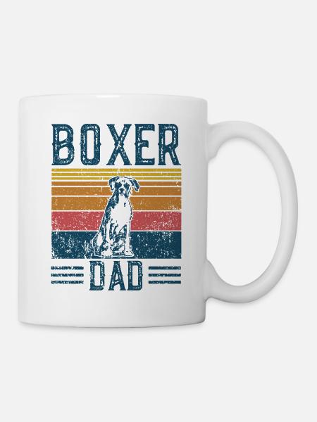 Hund Papa - Boxer Papa - Tasse - Weiß