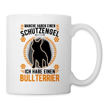 Bullterrier Schutzengel Miniature Bull Terrier - Tasse - Weiß - Rechts