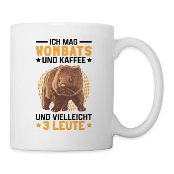Wombats und Kaffee Australien Beuteltier Wombat - Tasse - Weiß - Rechts