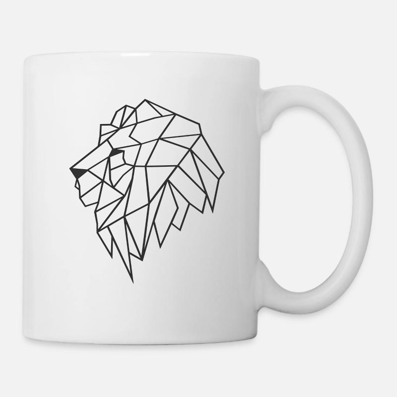 Tête de lion - Mug blanc - blanc