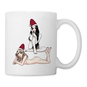 Sexy Christmas nackte Elfe Vampir Mädchen Fantasy - Tasse - Weiß - Rechts