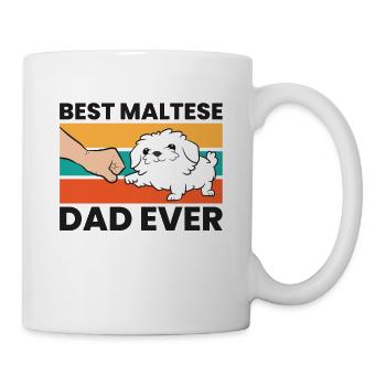 Maltese Dog Owner Best Maltese Dad Ever - Mug - white - Right