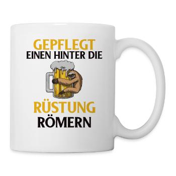 Gepflegt einen hinter die Rüstung Römern - Tasse - Weiß - Rechts