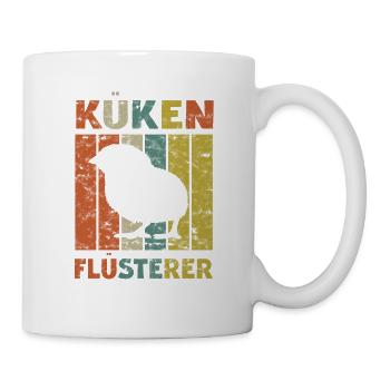 Küken Flüsterer Hühner Kücken Henne Hahn Sprüche - Tasse - Weiß - Rechts