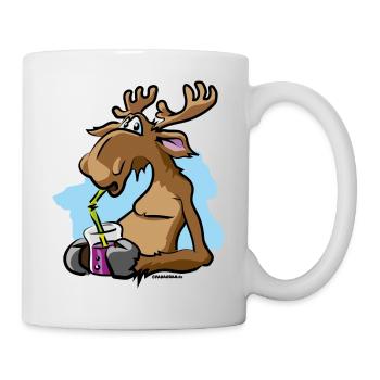 Suède Moose Reindeer Blueberries Blubber Comic - Mug blanc - blanc - Droite