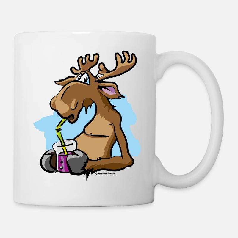 Schweden Elch Rentier Blaubeeren Blubber Comic - Tasse - Weiß