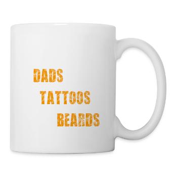 Tolle Väter haben Tattoos und Bärte - Tasse - Weiß - Rechts