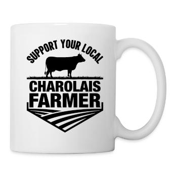 Unterstützen Sie Ihren Lokalen Charolais-Bauern - Tasse - Weiß - Rechts