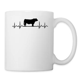 Pouls ECG cardiaque - Black Angus - Mug blanc - blanc - Droite