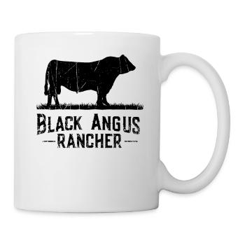 Black Angus Rancher - Éleveur de vaches - Mug blanc - blanc - Droite