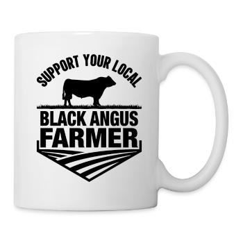 Support your local Black Angus Farmer - Mug - white - Right