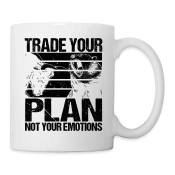 Tradez votre plan pas vos émotions Trader Investisseur - Mug blanc - blanc - Droite