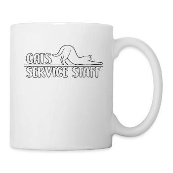 Personnel du service aux chats Mignon Propriétaire de chat Chats - Mug blanc - blanc - Droite