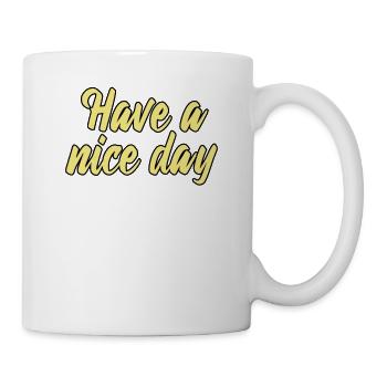 Bonne journée - Mug blanc - blanc - Droite