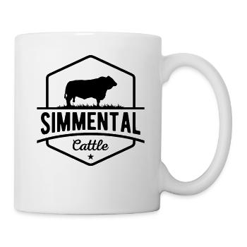 Kuhfarmer - Simmental-Rinder - Tasse - Weiß - Rechts