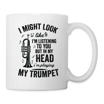 J’ai l’air d’écouter de la trompette - Mug blanc - blanc - Droite