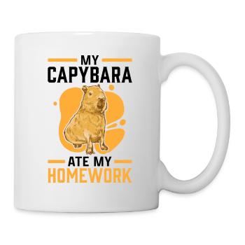 Capybara homework eaten capybara - Mug - white - Right