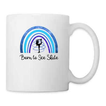 Geboren zum Schlittschuhlaufen / Eiskunstläufer Athlet Schlittschuhlaufen - Tasse - Weiß - Rechts