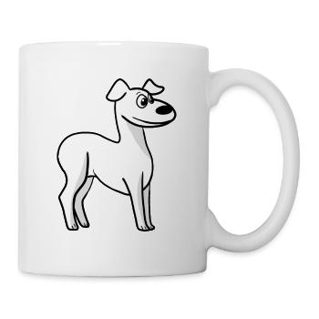 Whippet - Tasse - Weiß - Rechts
