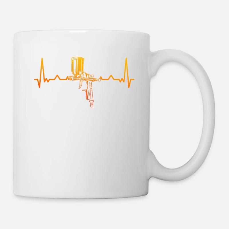 Autolackierer Sprühpistole - Tasse - Weiß