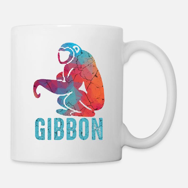 Singe Gibbon - Mug blanc - blanc