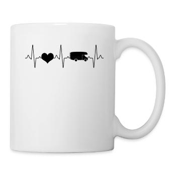 Camping camping-car Heartbeat - Mug blanc - blanc - Droite