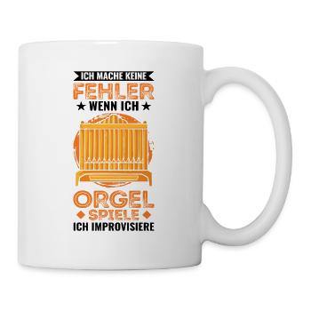 Orgel Improvisieren Pfeifenorgel Organist - Tasse - Weiß - Rechts