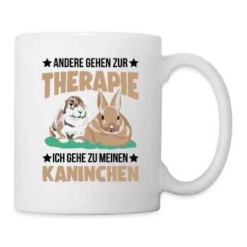 Kaninchen Therapie Häschen Hase Kaninchen - Tasse - Weiß - Rechts