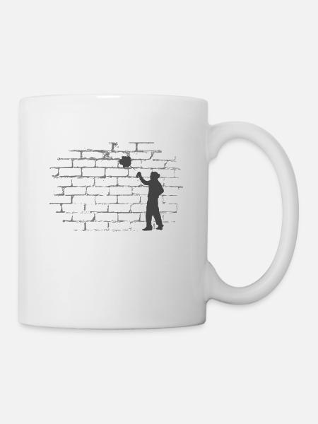Spayer sur Wall Street Art Graffiti Style - Mug blanc - blanc