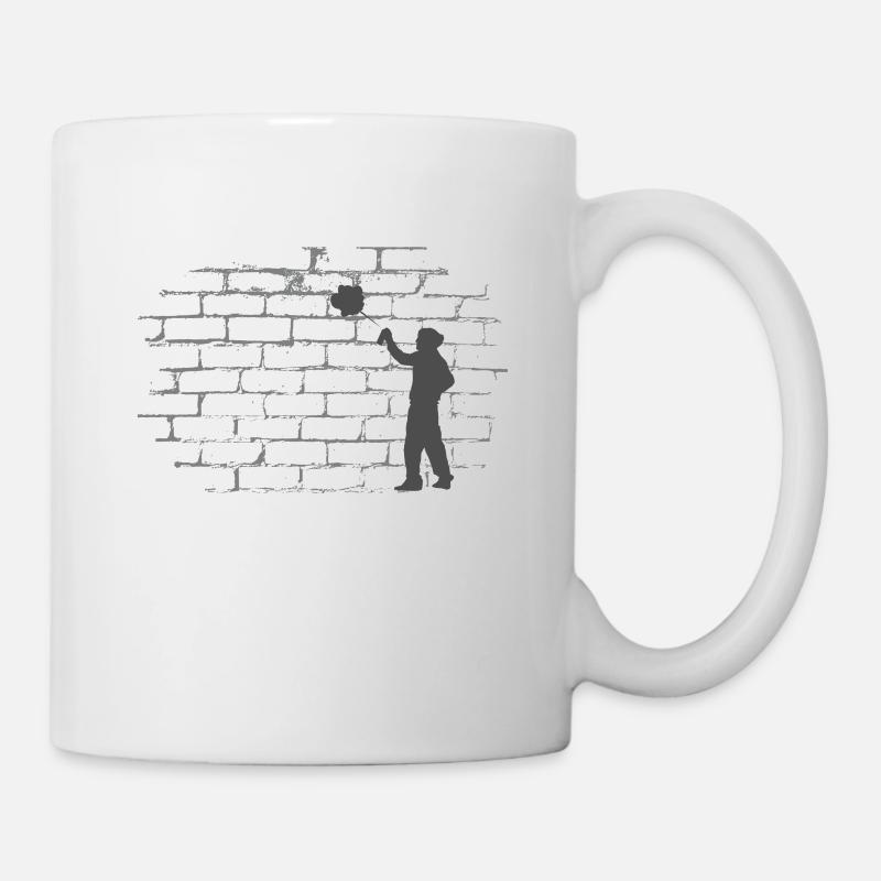 Spayer sur Wall Street Art Graffiti Style - Mug blanc - blanc