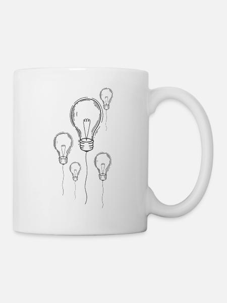 Glühbirnen Streetart Graffiti Sprühkunst - Tasse - Weiß