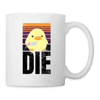 LE Canard Die Die avec Couteau Canard Avec Couteau Mème - Mug blanc - blanc - Droite