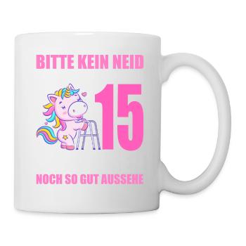 15 Jahre verheiratet lustig 15. Hochzeitstag - Tasse - Weiß - Rechts