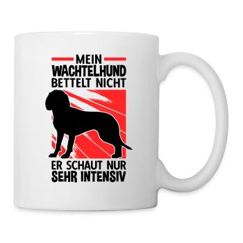 Mein Wachtelhund bettelt nicht Deutscher Wachtel - Tasse - Weiß - Rechts